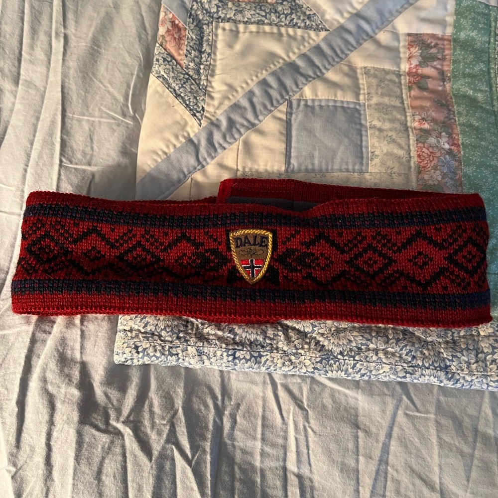 Dale of Norway Red and Gray Knit Headband - Picture 5 of 5